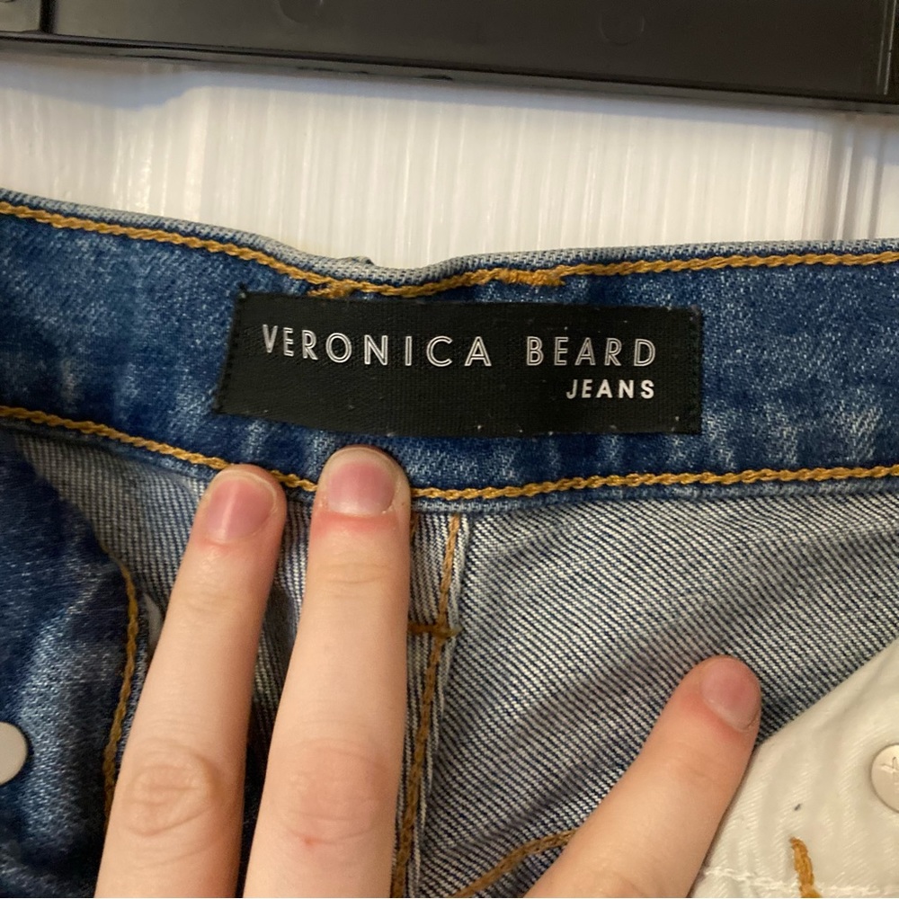 Veronica Beard Ryleigh Patch Straight Leg Jeans - Picture 5 of 8